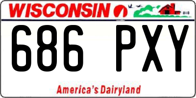 WI license plate 686PXY