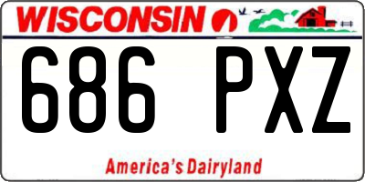 WI license plate 686PXZ