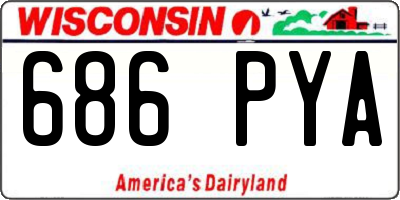 WI license plate 686PYA