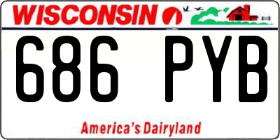 WI license plate 686PYB