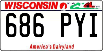 WI license plate 686PYI