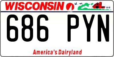 WI license plate 686PYN