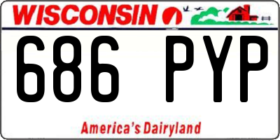 WI license plate 686PYP