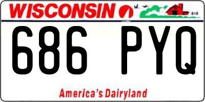 WI license plate 686PYQ