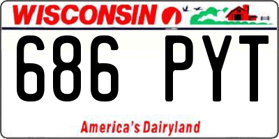 WI license plate 686PYT