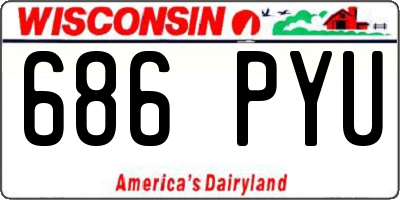 WI license plate 686PYU