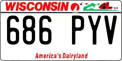 WI license plate 686PYV