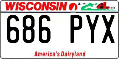WI license plate 686PYX