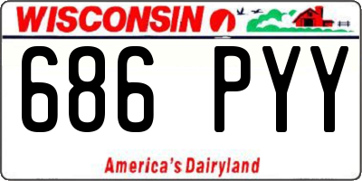 WI license plate 686PYY