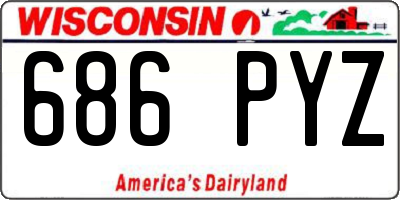 WI license plate 686PYZ
