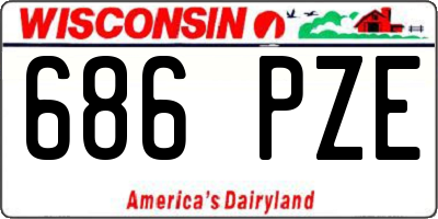 WI license plate 686PZE