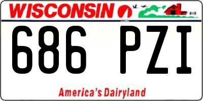 WI license plate 686PZI