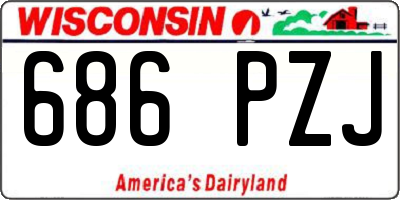 WI license plate 686PZJ