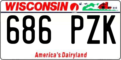 WI license plate 686PZK