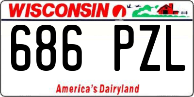 WI license plate 686PZL