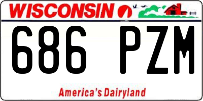 WI license plate 686PZM