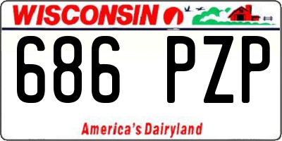 WI license plate 686PZP