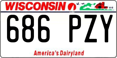 WI license plate 686PZY
