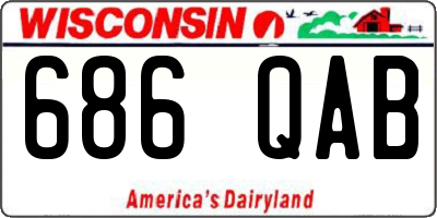 WI license plate 686QAB