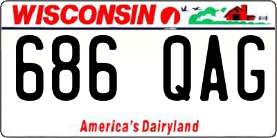 WI license plate 686QAG
