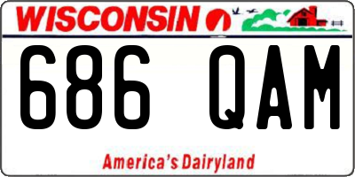 WI license plate 686QAM