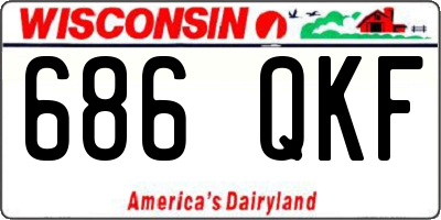 WI license plate 686QKF