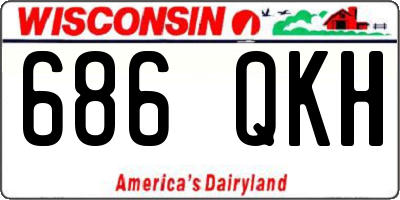 WI license plate 686QKH