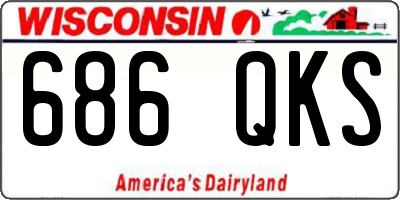 WI license plate 686QKS