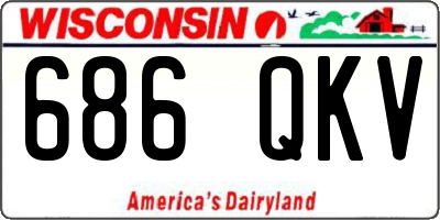 WI license plate 686QKV