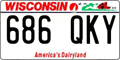 WI license plate 686QKY