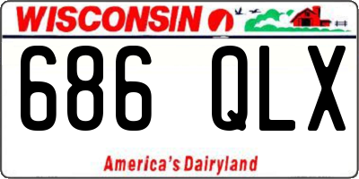 WI license plate 686QLX