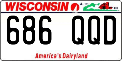 WI license plate 686QQD