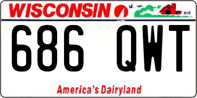 WI license plate 686QWT