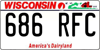 WI license plate 686RFC
