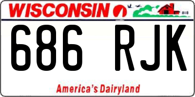 WI license plate 686RJK