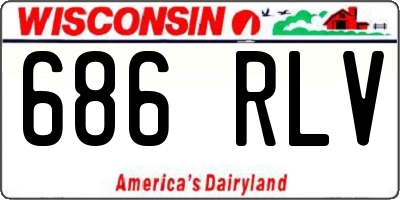 WI license plate 686RLV