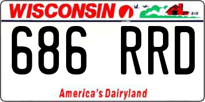 WI license plate 686RRD