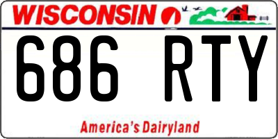 WI license plate 686RTY
