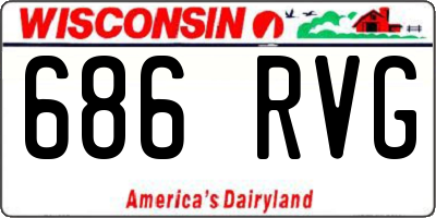 WI license plate 686RVG