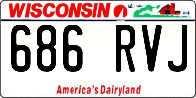 WI license plate 686RVJ