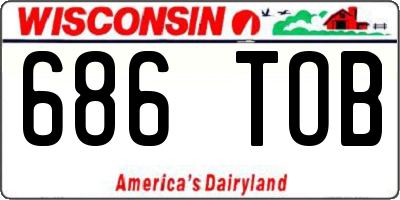 WI license plate 686TOB