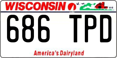 WI license plate 686TPD