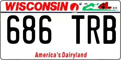 WI license plate 686TRB