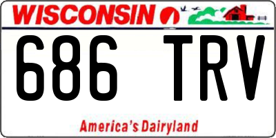 WI license plate 686TRV