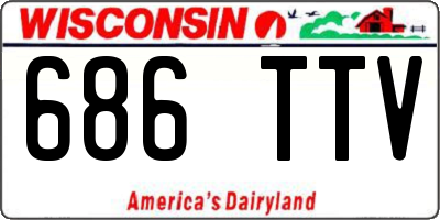 WI license plate 686TTV