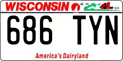 WI license plate 686TYN