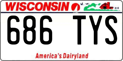WI license plate 686TYS