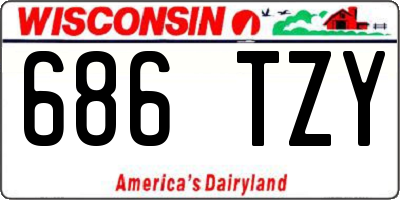 WI license plate 686TZY