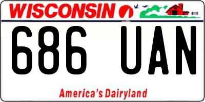 WI license plate 686UAN