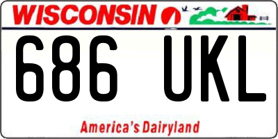 WI license plate 686UKL